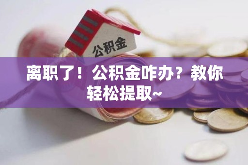 阜阳离职了！公积金咋办？教你轻松提取~